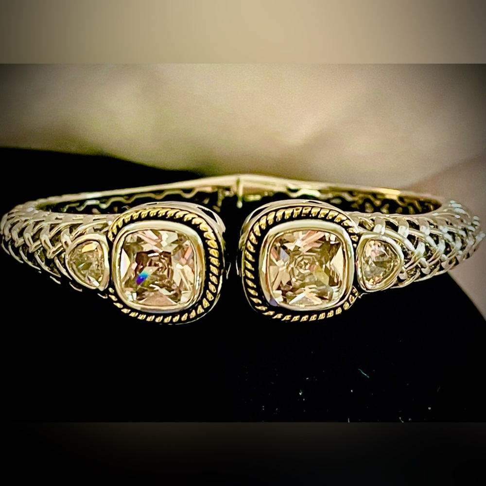 Silver and White Crystal Bracelet